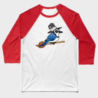 Witch Blue Jay Cute Halloween Birdorable Baseball T-Shirt